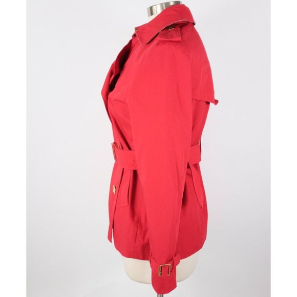 Burberry London US 6 jacket red double breasted belted nova trench short - Picture 4 of 16